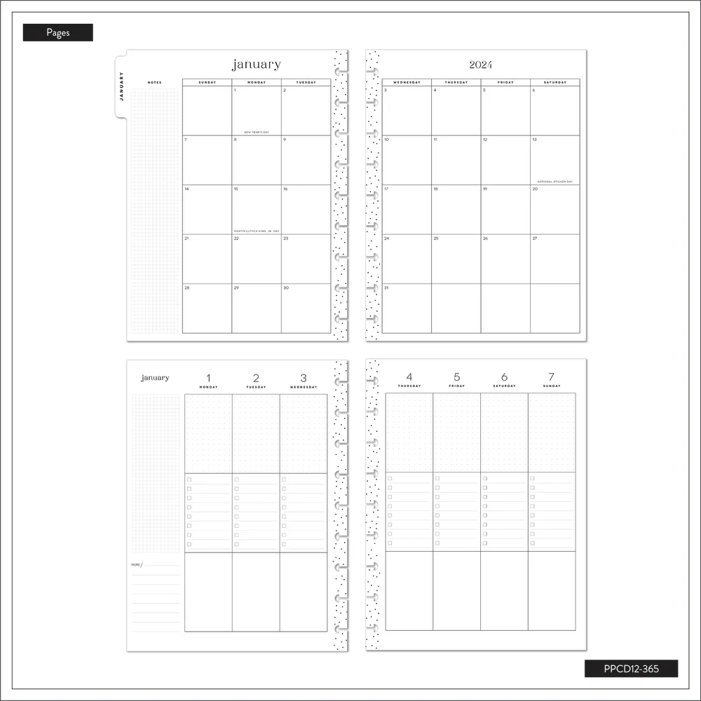 2024 Miss Maker Happy Planner - Classic Checklist Layout - 12 Months - Image 11