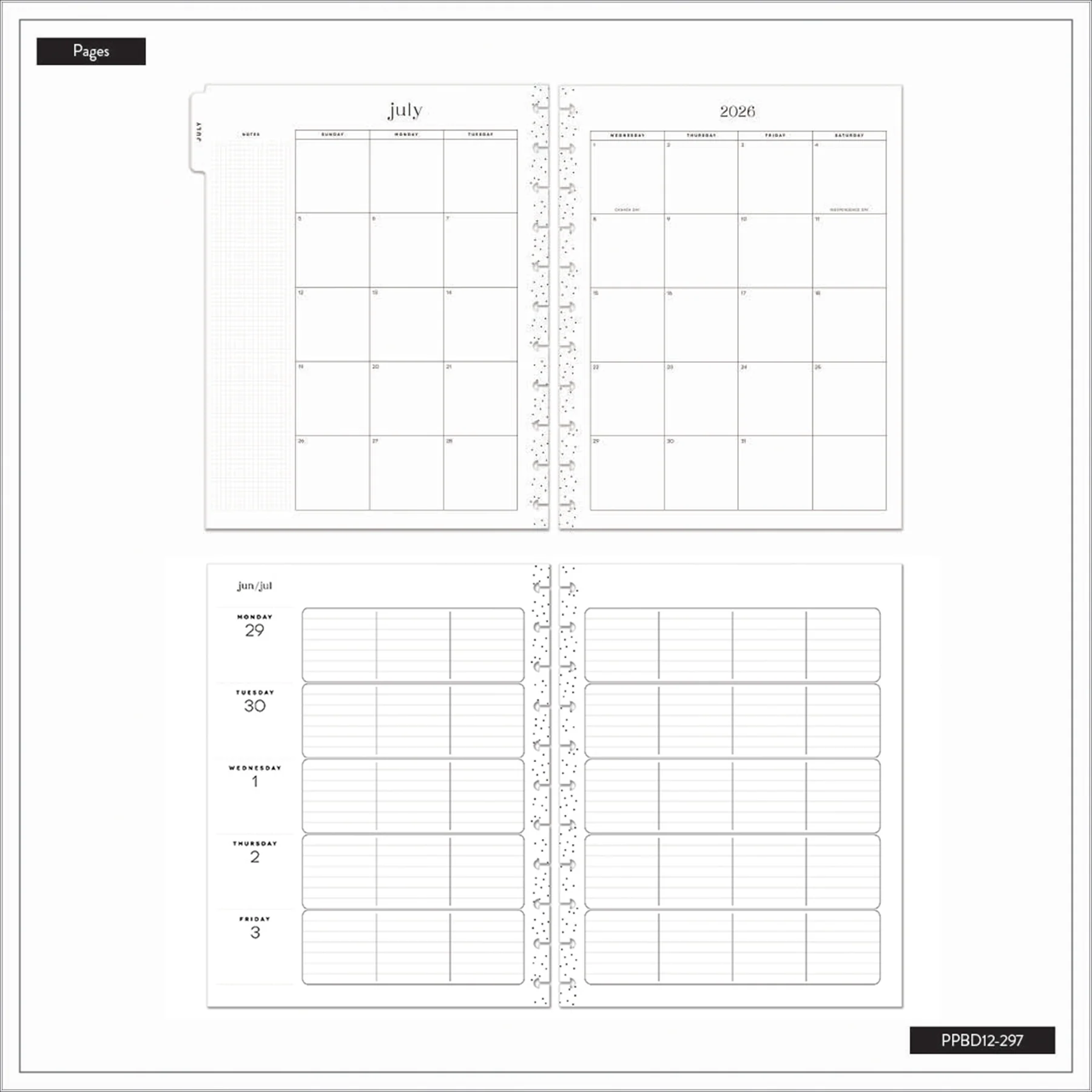 2026–2027 Blossom Bright Customizable Teacher Planner - Big Teacher Layout - 12 Months - Image 19
