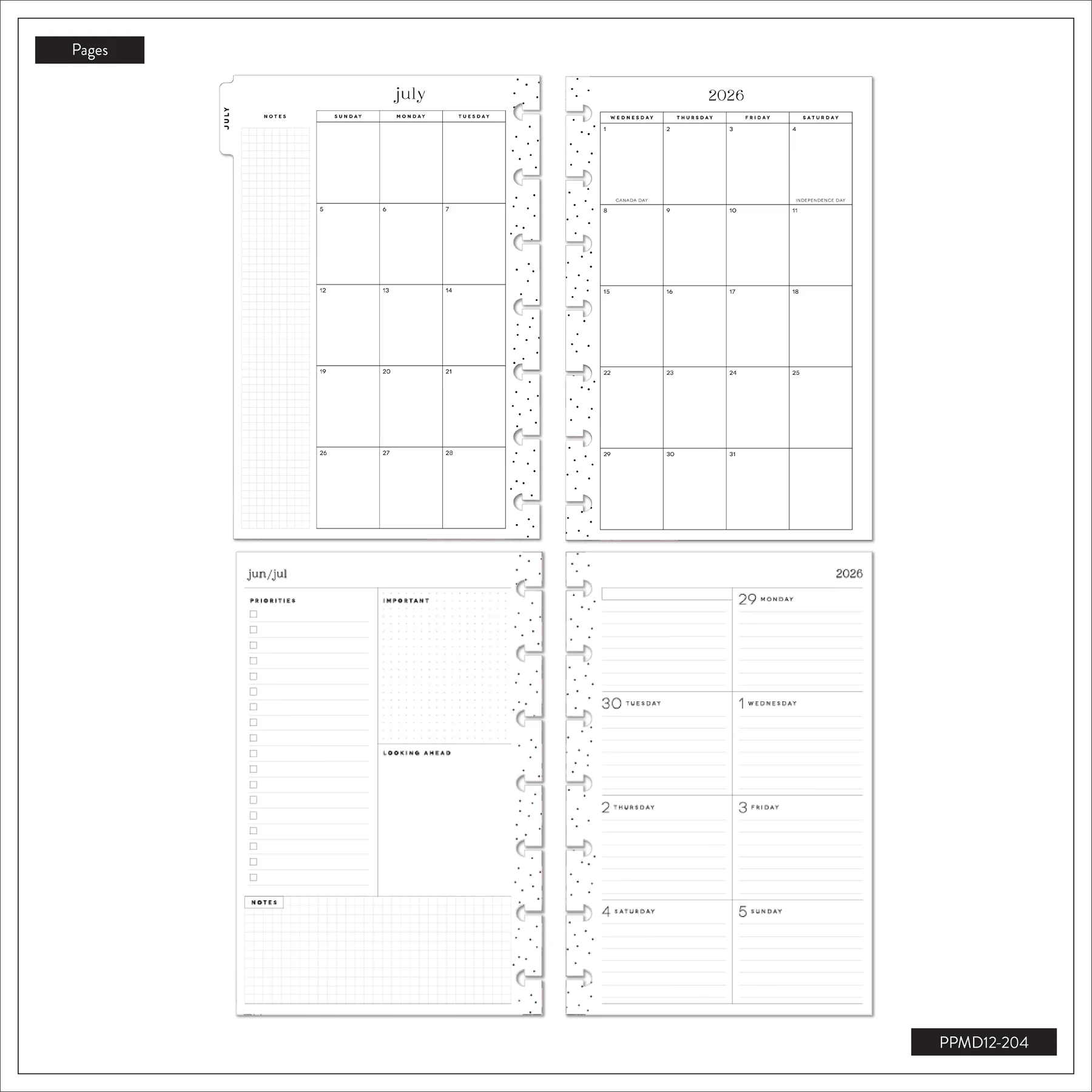 2026–2027 Chalkboard Charm Customizable Planner - Mini Dashboard Layout - 12 Months - Image 16