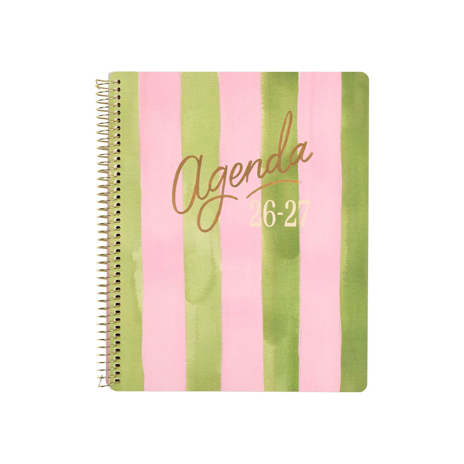 2026–2027 GO BIG Beach Stripe Large Print Spiral Planner - Large Dashboard Layout - 15 Months