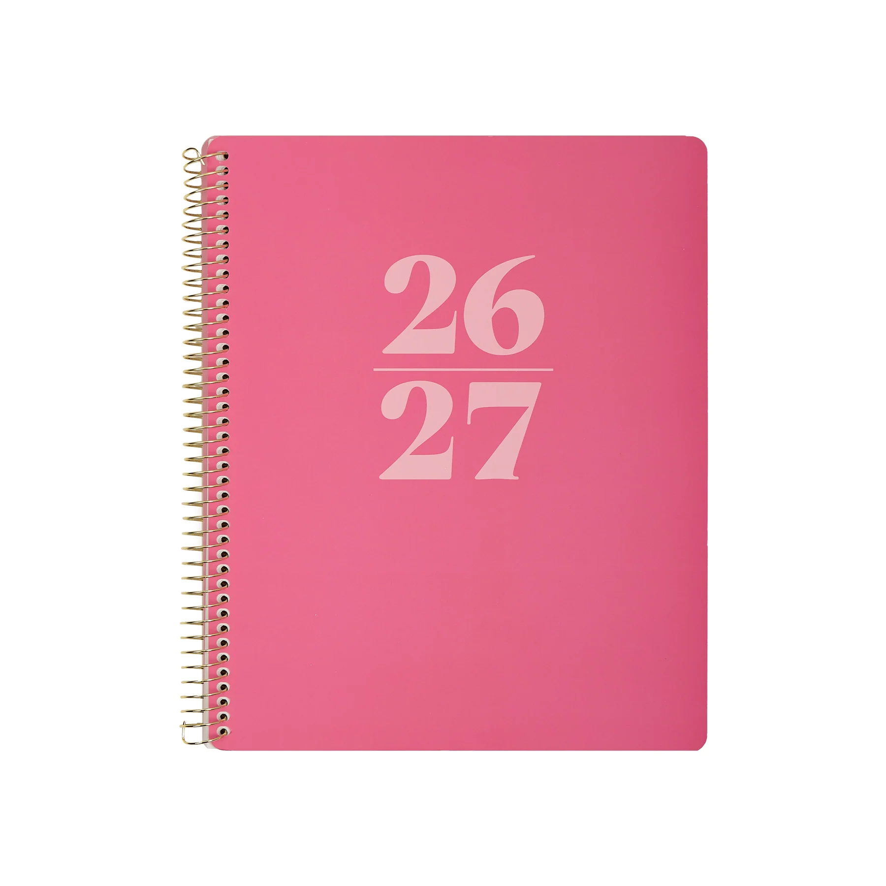 2026–2027 GO BIG Bold Pink Large Print Spiral Planner - Large Dashboard Layout - 15 Months
