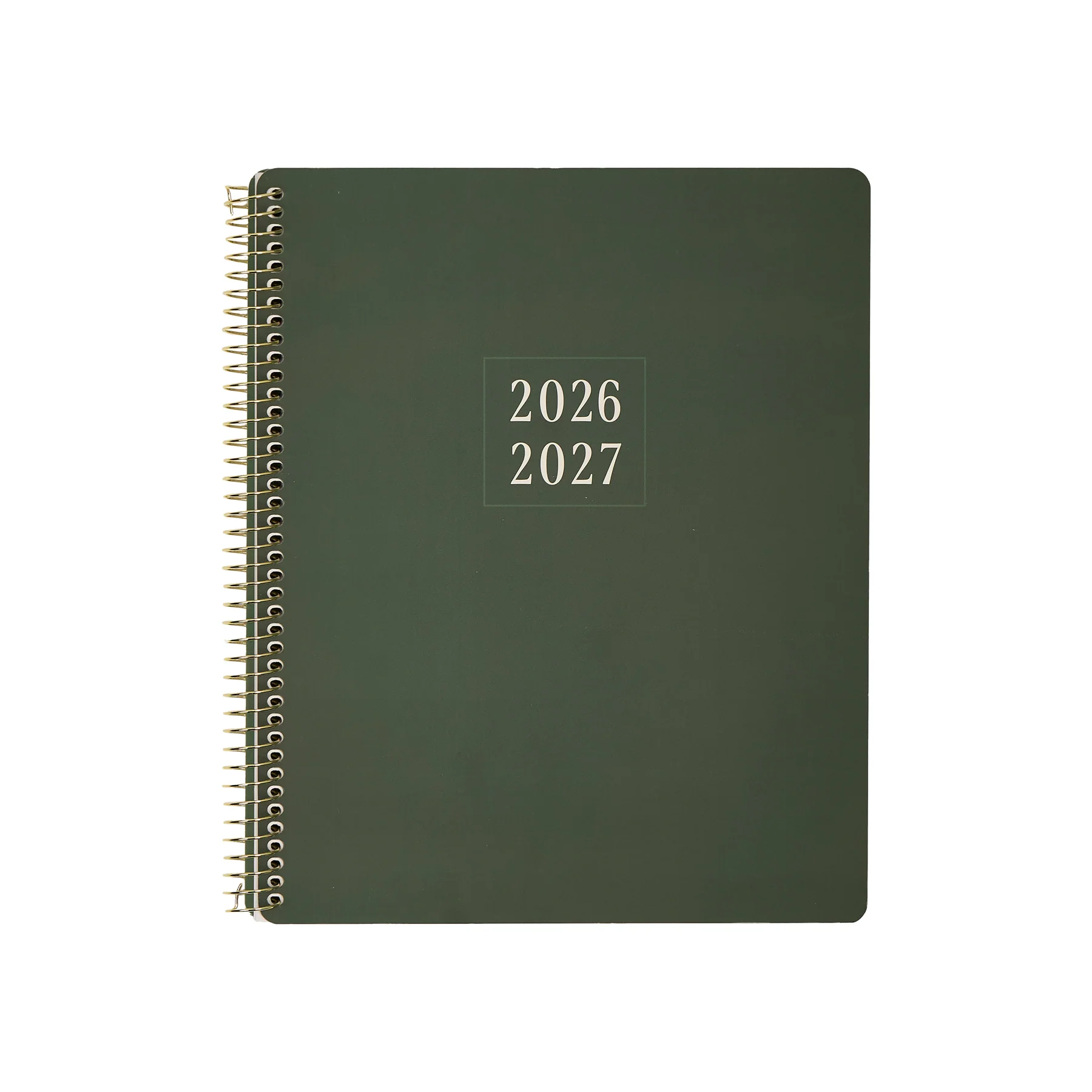 2026–2027 GO BIG Hunter Green Large Print Spiral Planner - Large Dashboard Layout - 15 Months