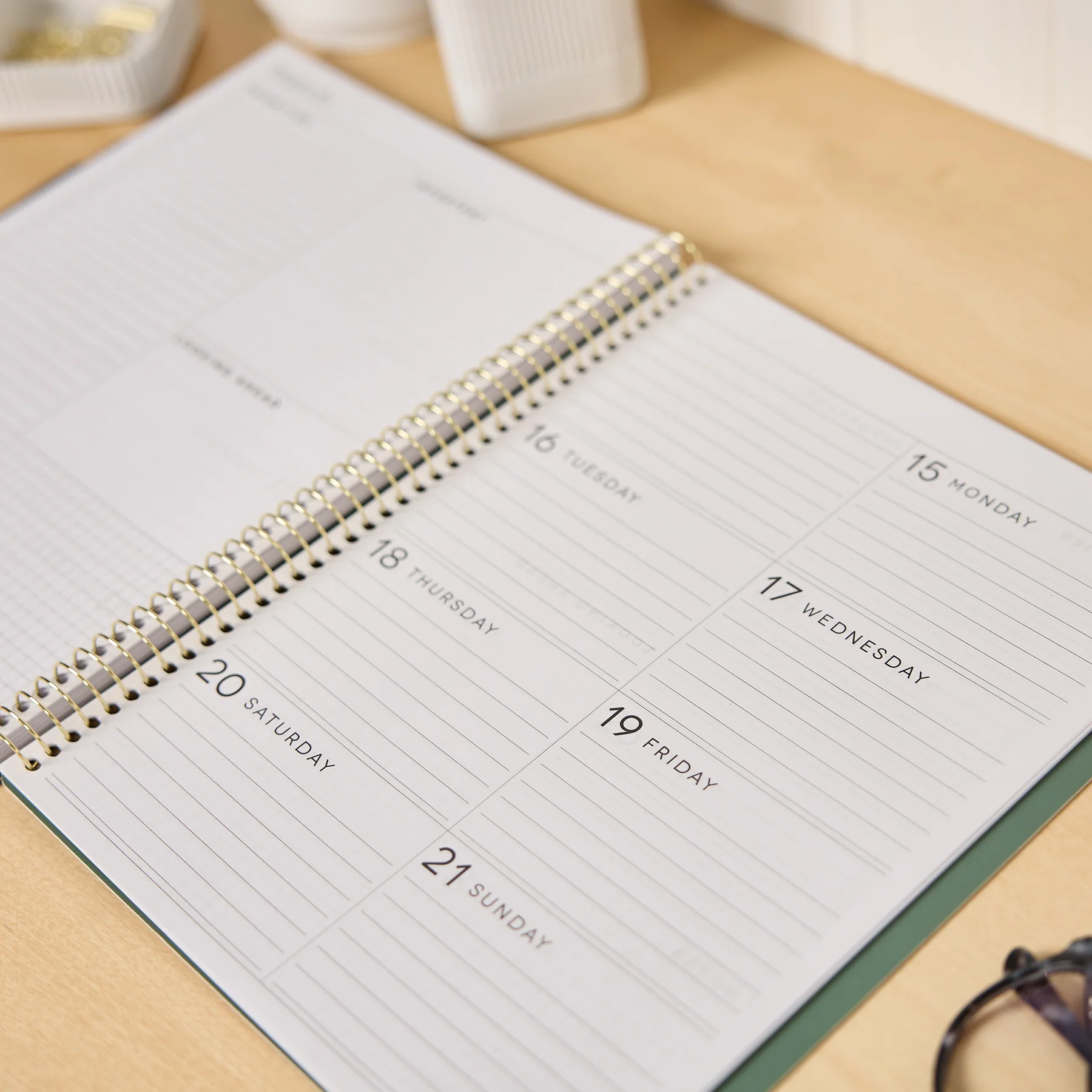 2026–2027 GO BIG Hunter Green Large Print Spiral Planner - Large Dashboard Layout - 15 Months - Image 12