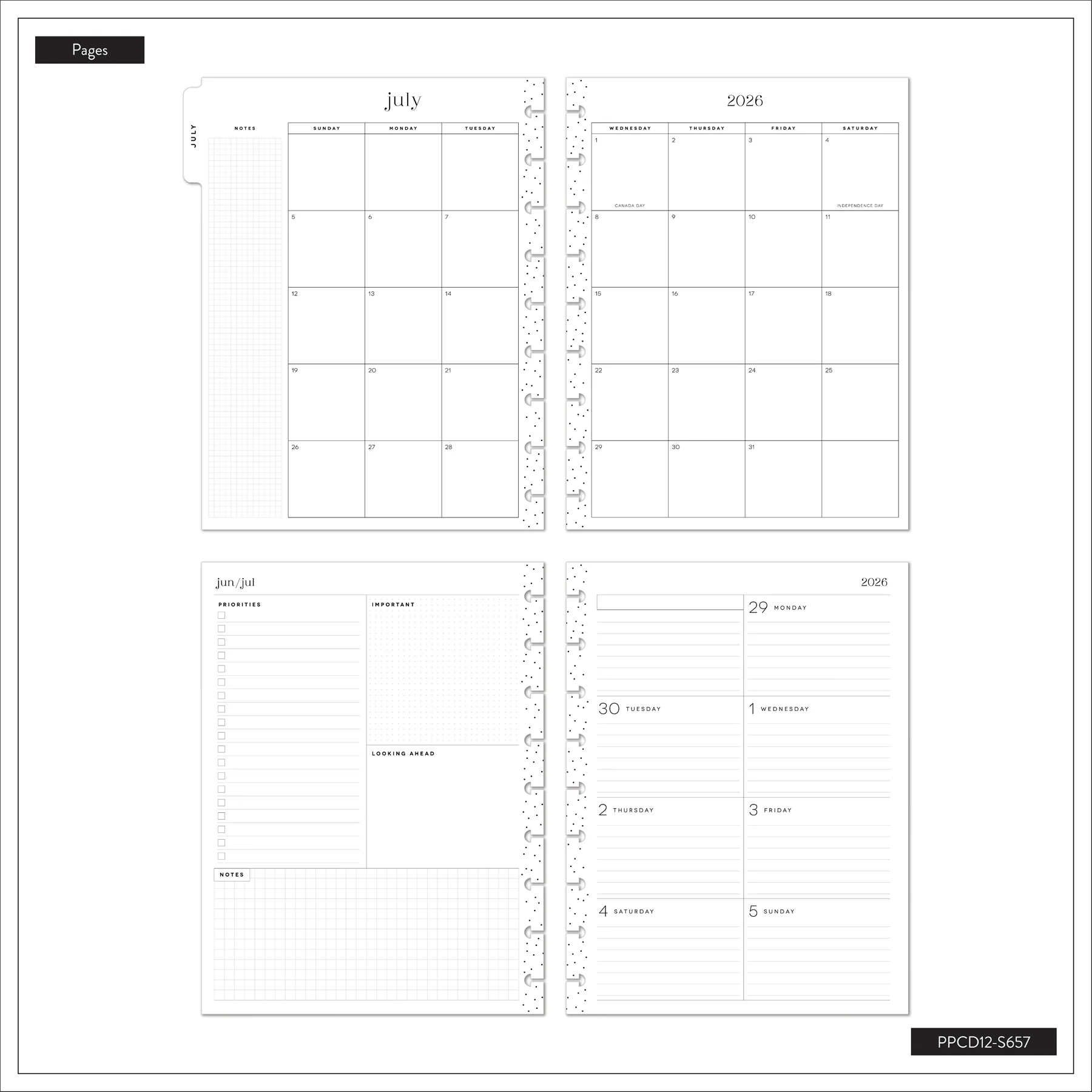 2026–2027 SPECIALTY Eternal Stars Customizable Planner - Classic Dashboard Layout - 12 Months - Image 16