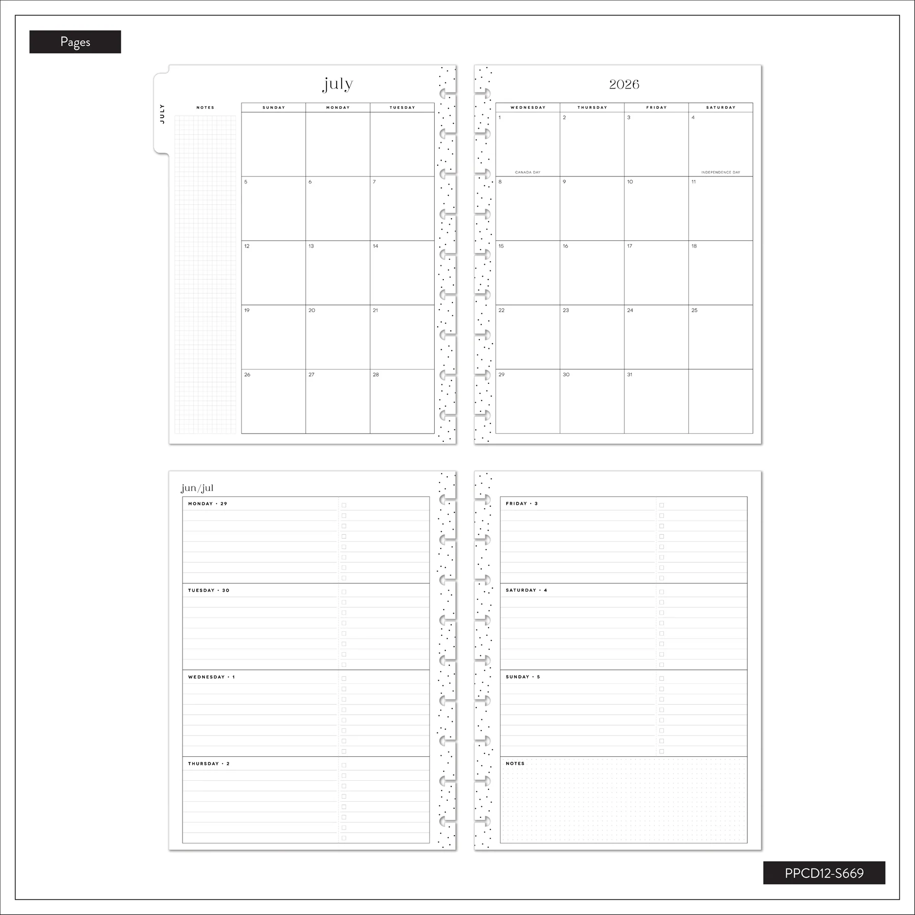 2026–2027 SPECIALTY Horizon Lines Customizable Planner - Classic Horizontal Layout - 12 Months - Image 15