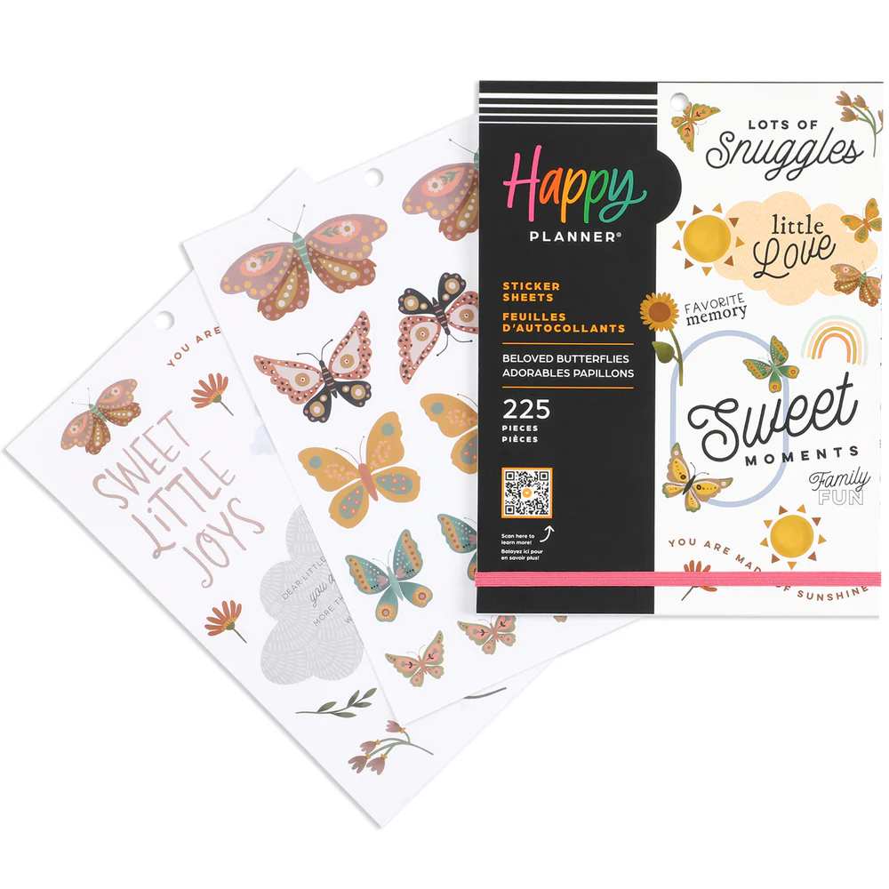 Beloved Butterflies Baby - Large Value Pack Stickers