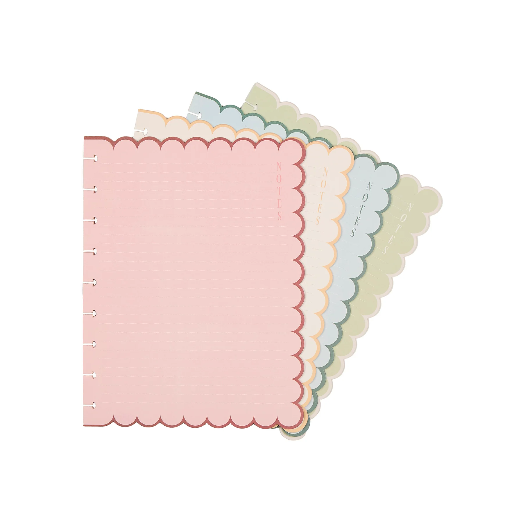 Café Coquette - Scalloped Edge Dotted Lined Classic Filler Paper - 40 Sheets