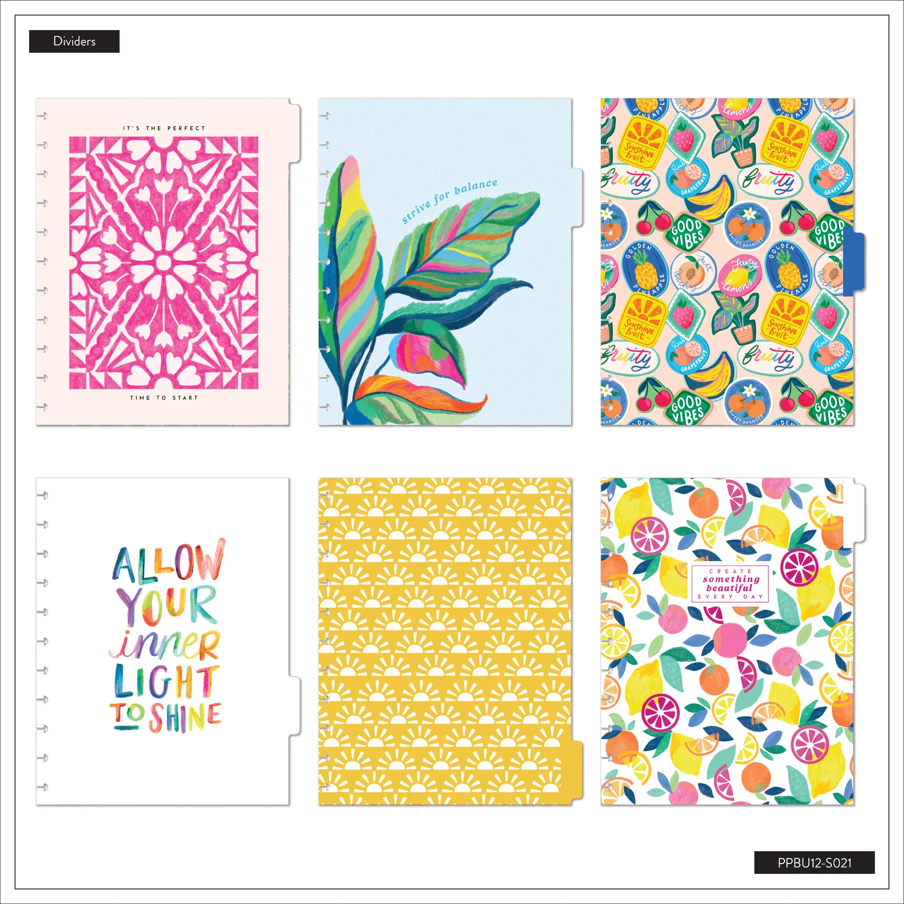DELUXE Undated Sunshine Splash Customizable Planner - Big Dashboard Layout - 12 Months - Image 21