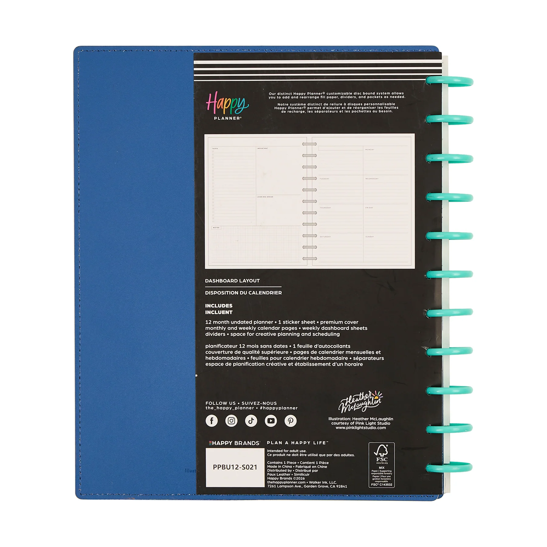 DELUXE Undated Sunshine Splash Customizable Planner - Big Dashboard Layout - 12 Months - Image 26
