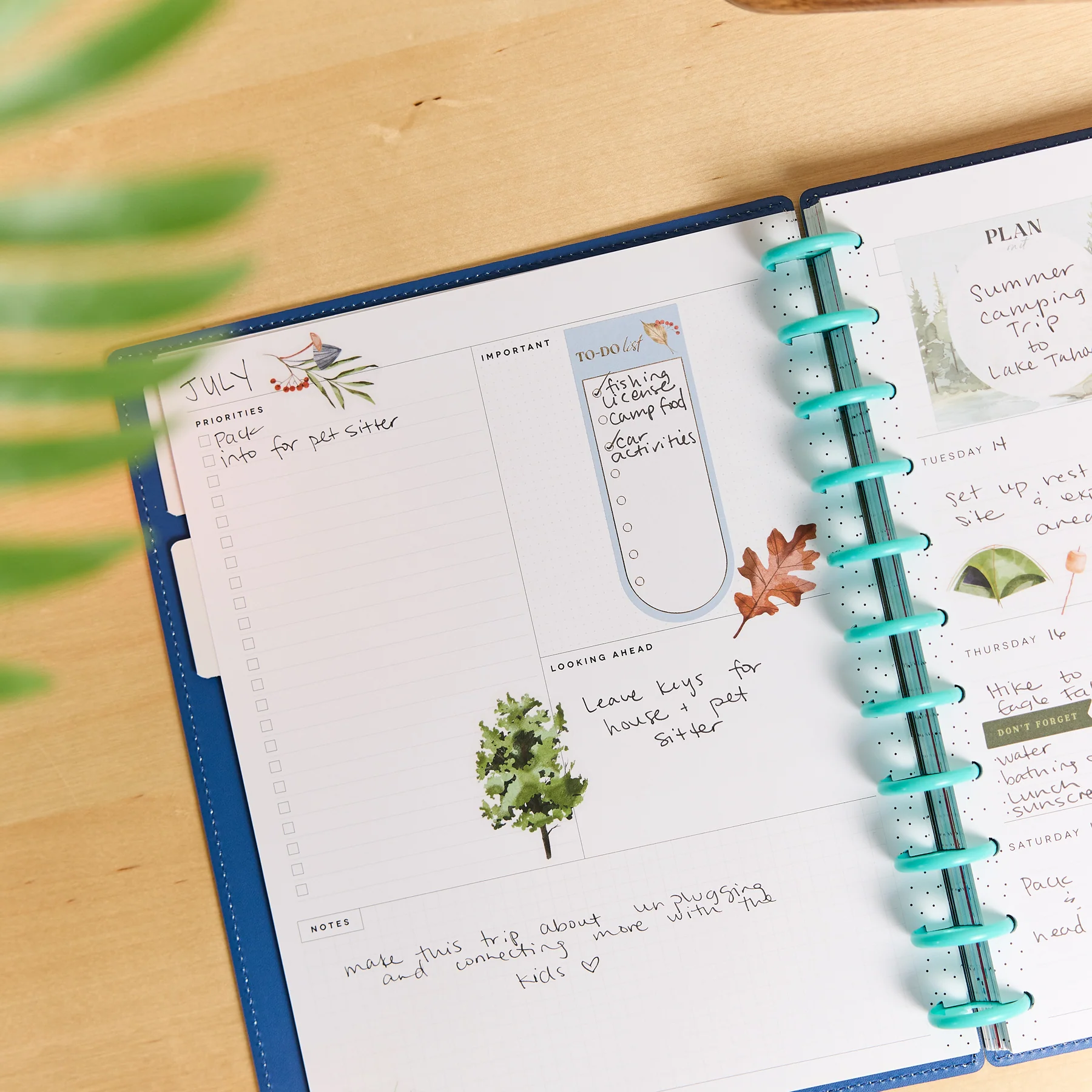 DELUXE Undated Sunshine Splash Customizable Planner - Big Dashboard Layout - 12 Months - Image 6