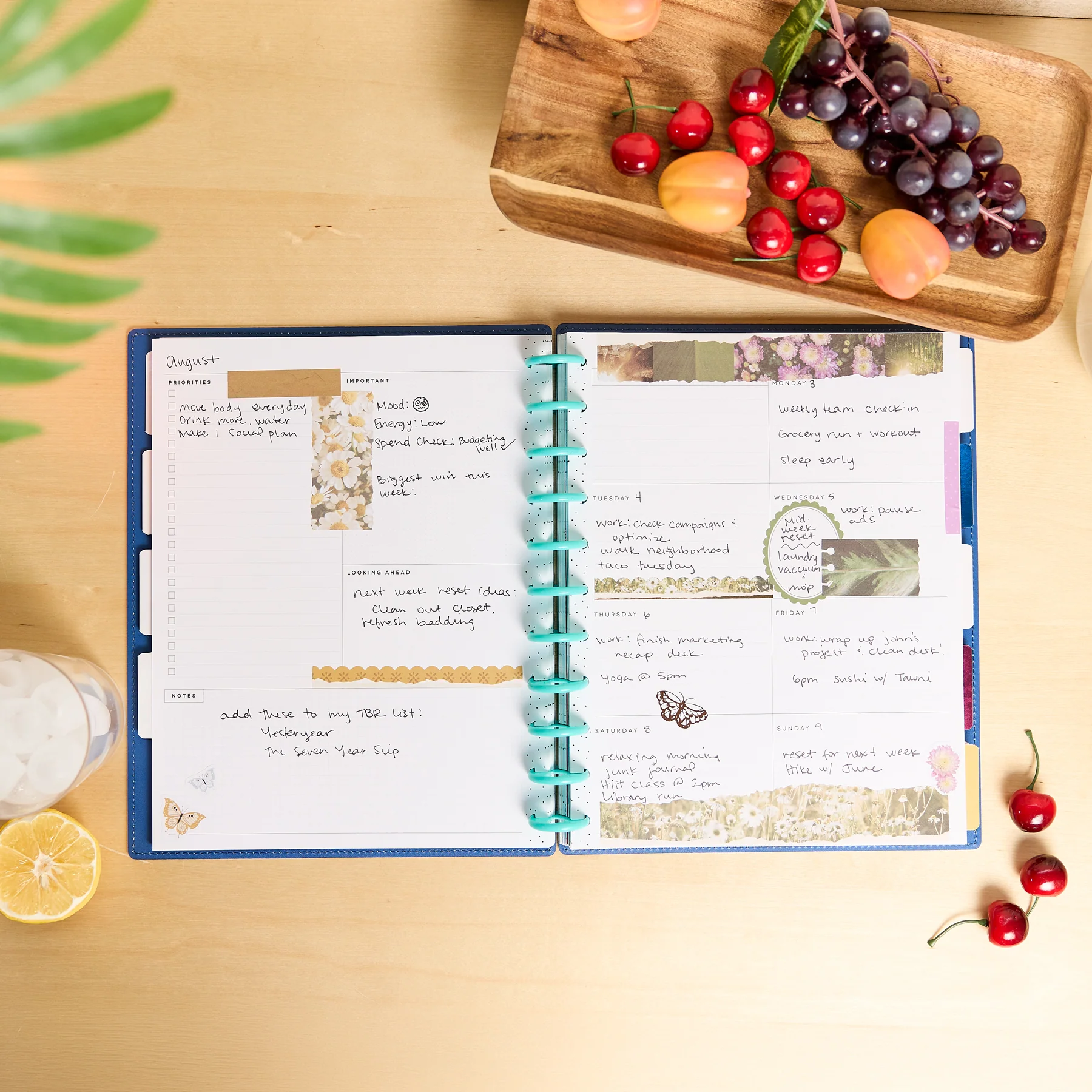 DELUXE Undated Sunshine Splash Customizable Planner - Big Dashboard Layout - 12 Months - Image 8