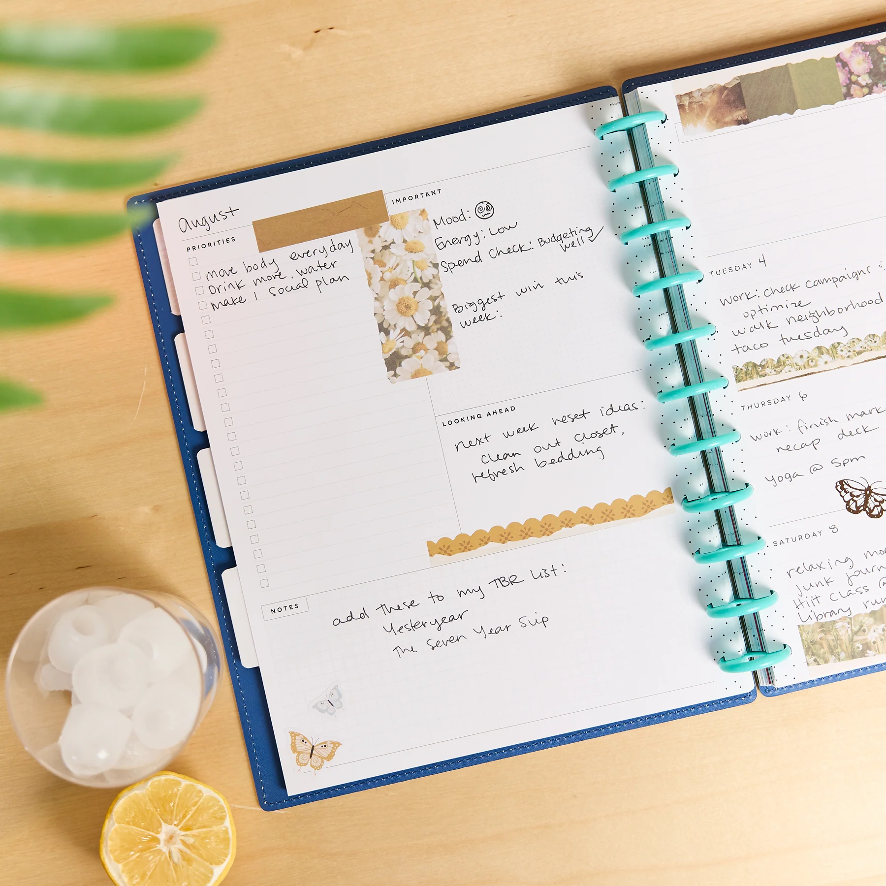 DELUXE Undated Sunshine Splash Customizable Planner - Big Dashboard Layout - 12 Months - Image 9