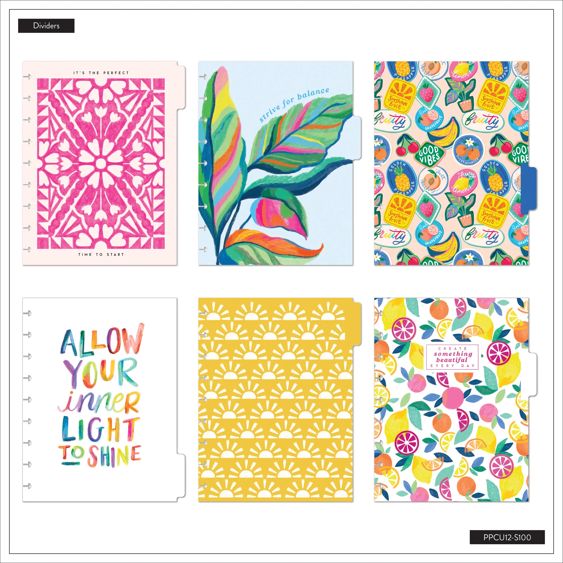 DELUXE Undated Sunshine Splash Customizable Planner - Classic Dashboard Layout - 12 Months - Image 20