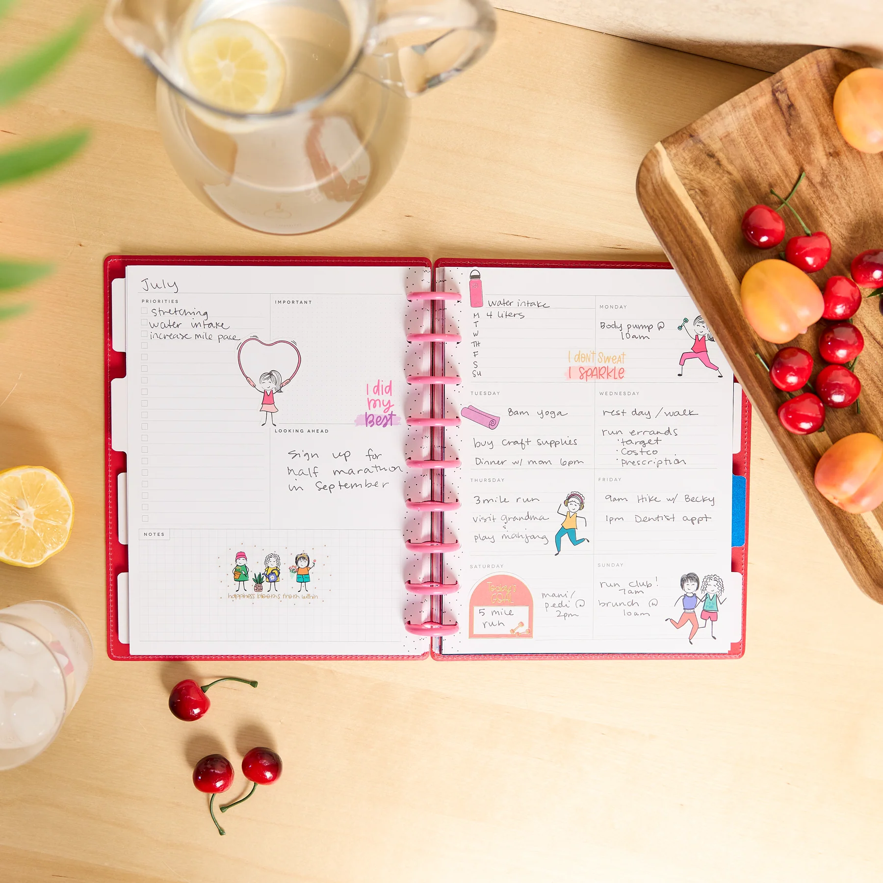 DELUXE Undated Sunshine Splash Customizable Planner - Classic Dashboard Layout - 12 Months - Image 5
