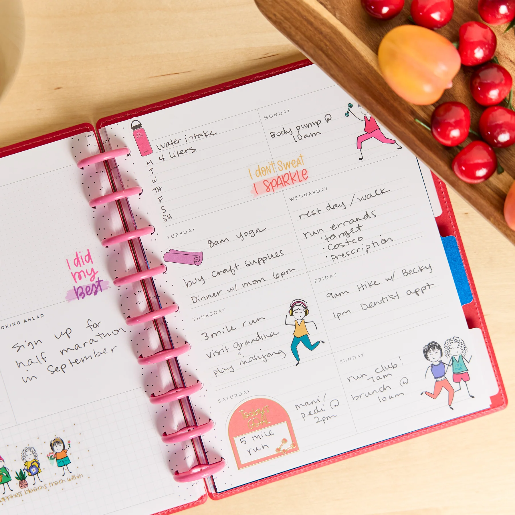 DELUXE Undated Sunshine Splash Customizable Planner - Classic Dashboard Layout - 12 Months - Image 7