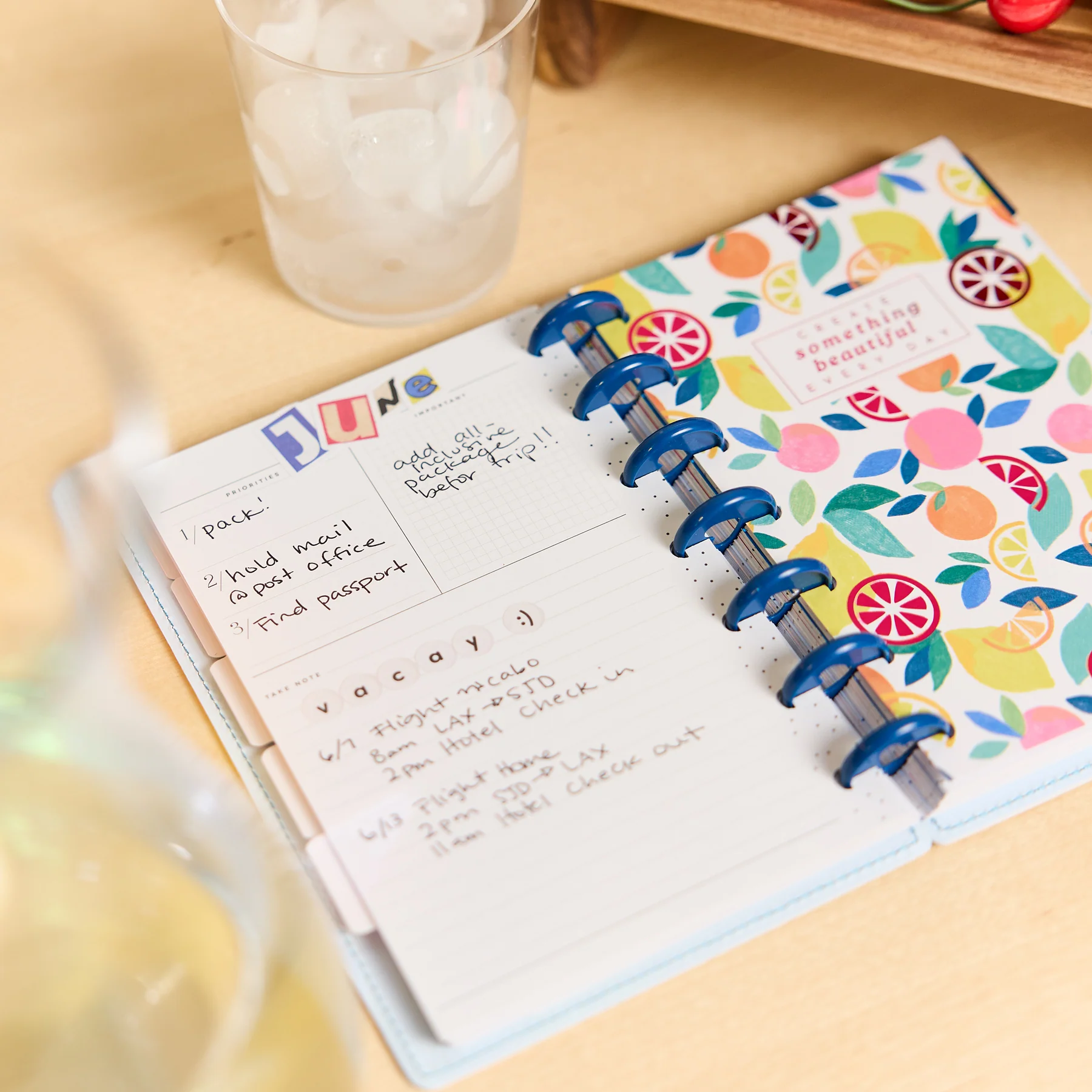 DELUXE Undated Sunshine Splash Customizable Planner - Mini Horizontal Planner - 12 Months - Image 5