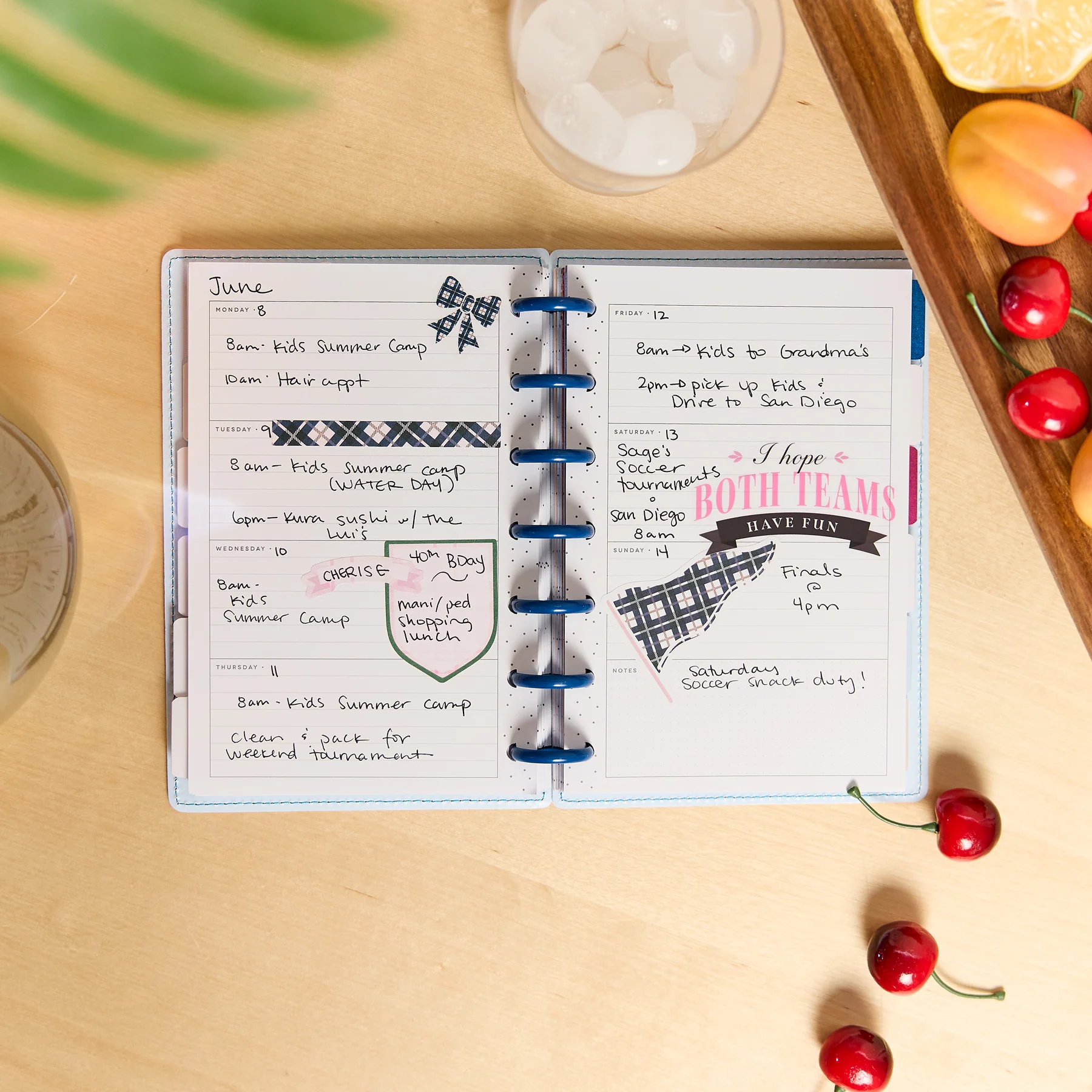 DELUXE Undated Sunshine Splash Customizable Planner - Mini Horizontal Planner - 12 Months - Image 6