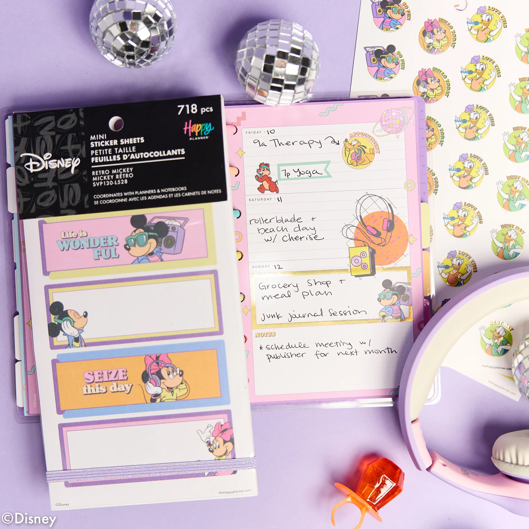Disney Mickey Mouse & Friends Retro - Value Pack Stickers - Mini - Image 5