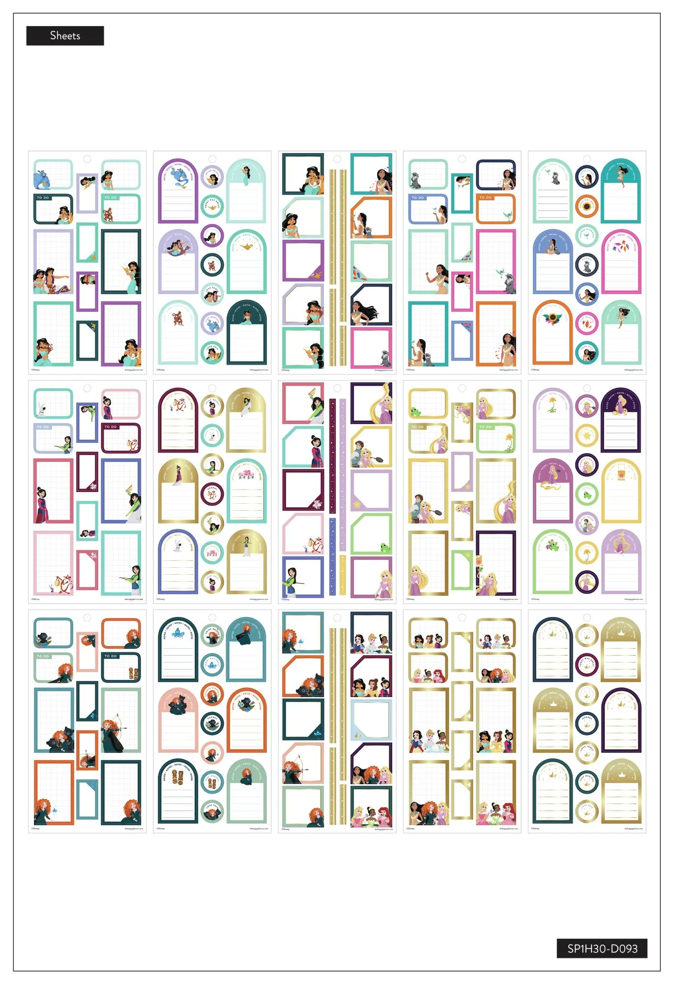 Disney© Value Pack Stickers - Princess Colorful Boxes - Image 3