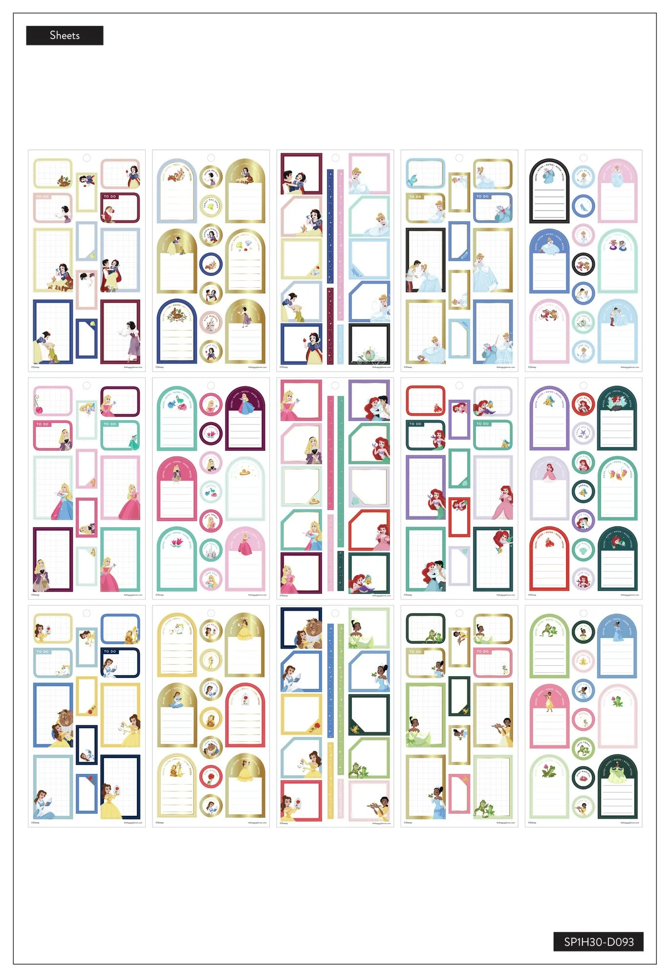 Disney© Value Pack Stickers - Princess Colorful Boxes - Image 4