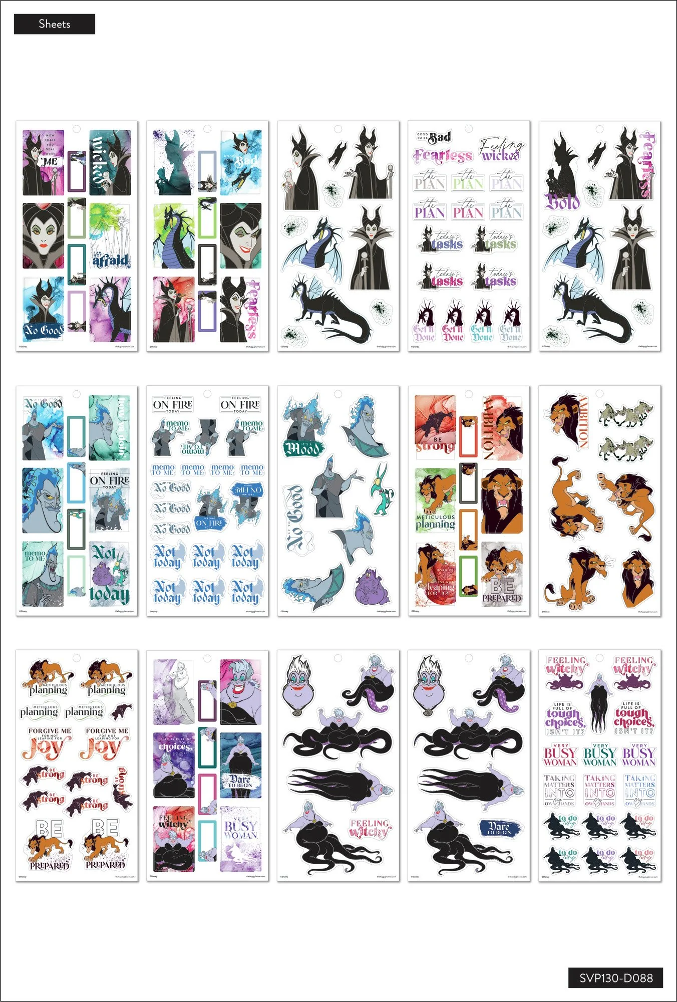 DisneyÂ© Villains Value Pack Stickers - Image 6