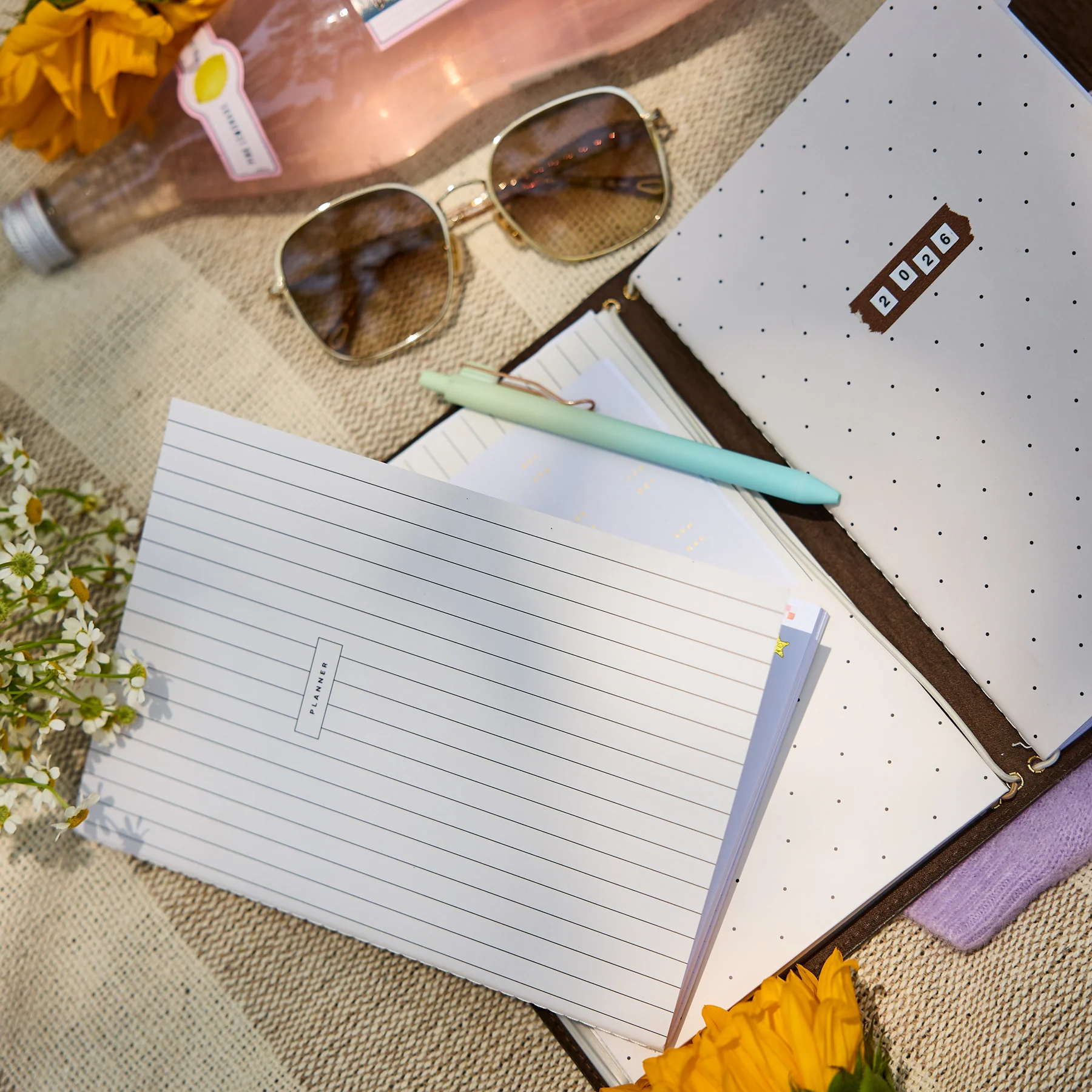 Espresso Vegan Leather - Undated Customizable Planning Folio Bundle - Image 3