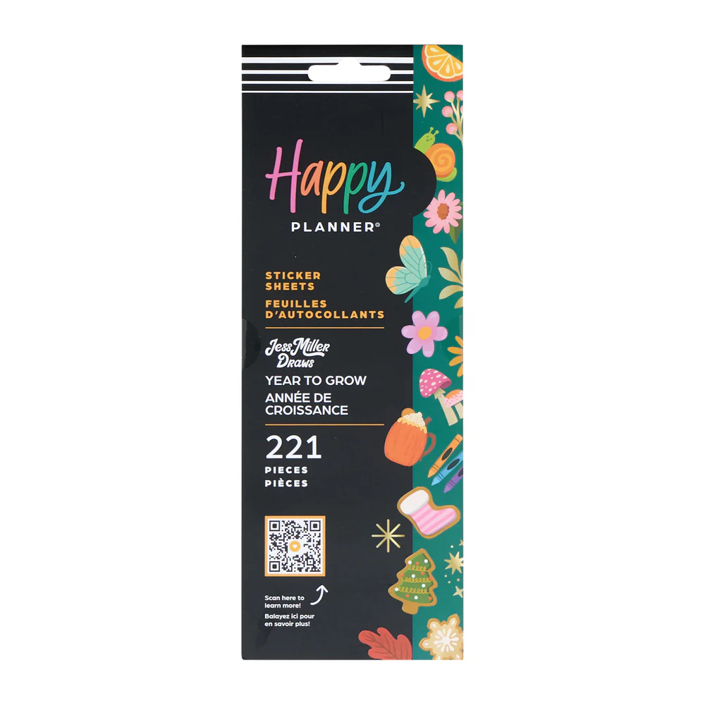Jess Miller Draws x Happy Planner Seasonal Teacher - 8 Sticker Sheets