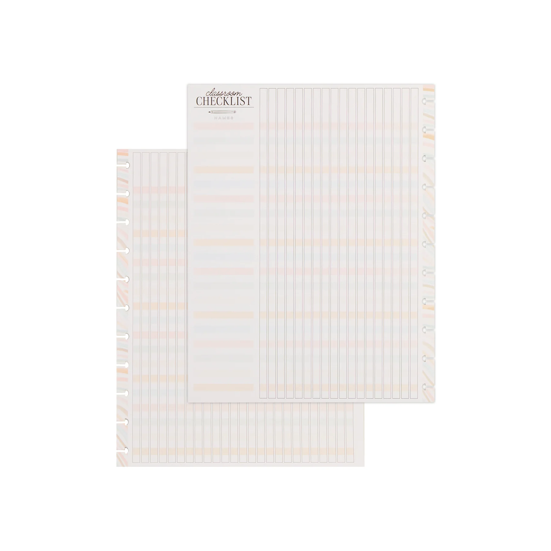 Pastel Poetry - Big Teacher Checklist Filler Paper - 40 Sheets