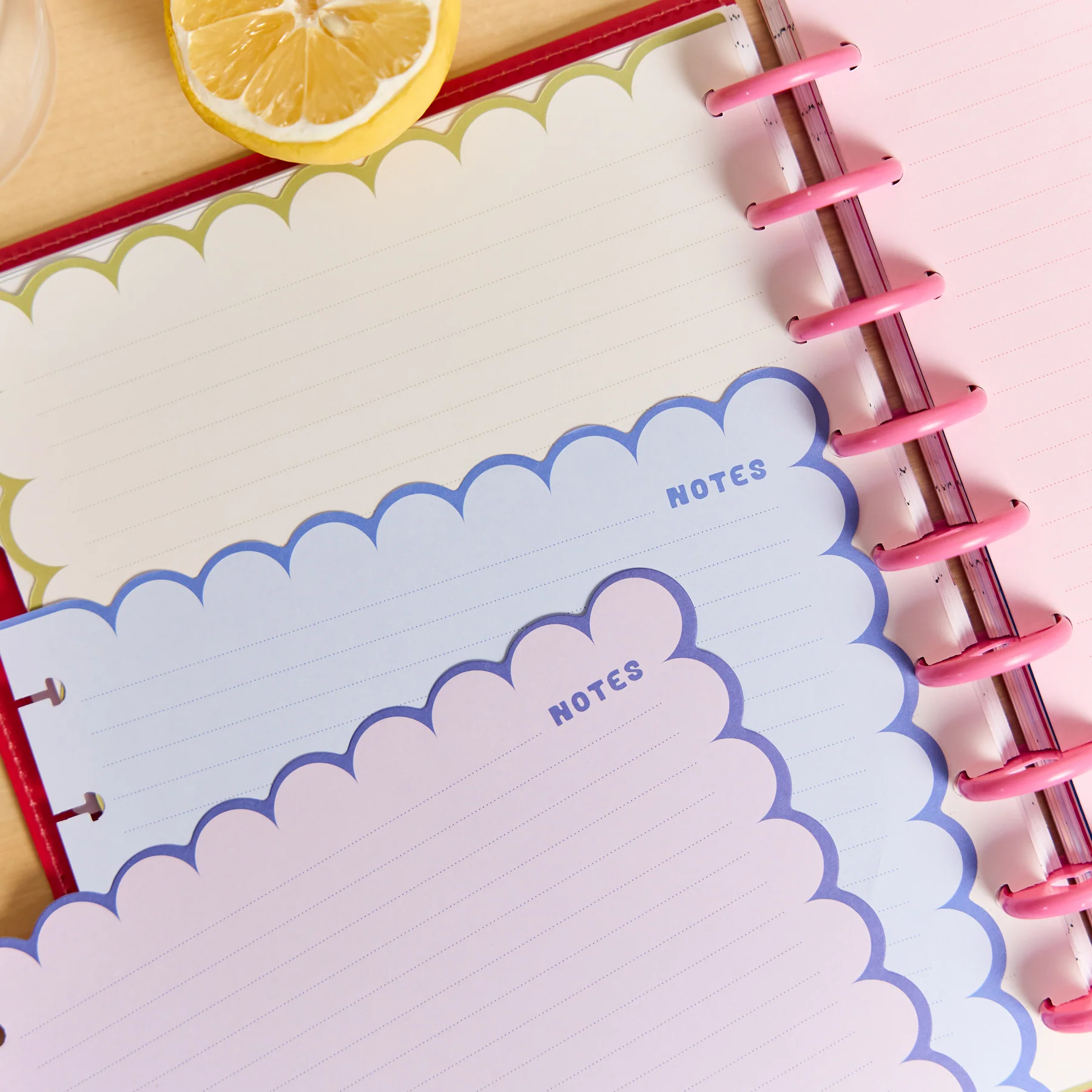 Sunshine Splash - Scalloped Edge Dotted Lined Classic Filler Paper - 40 Sheets - Image 4