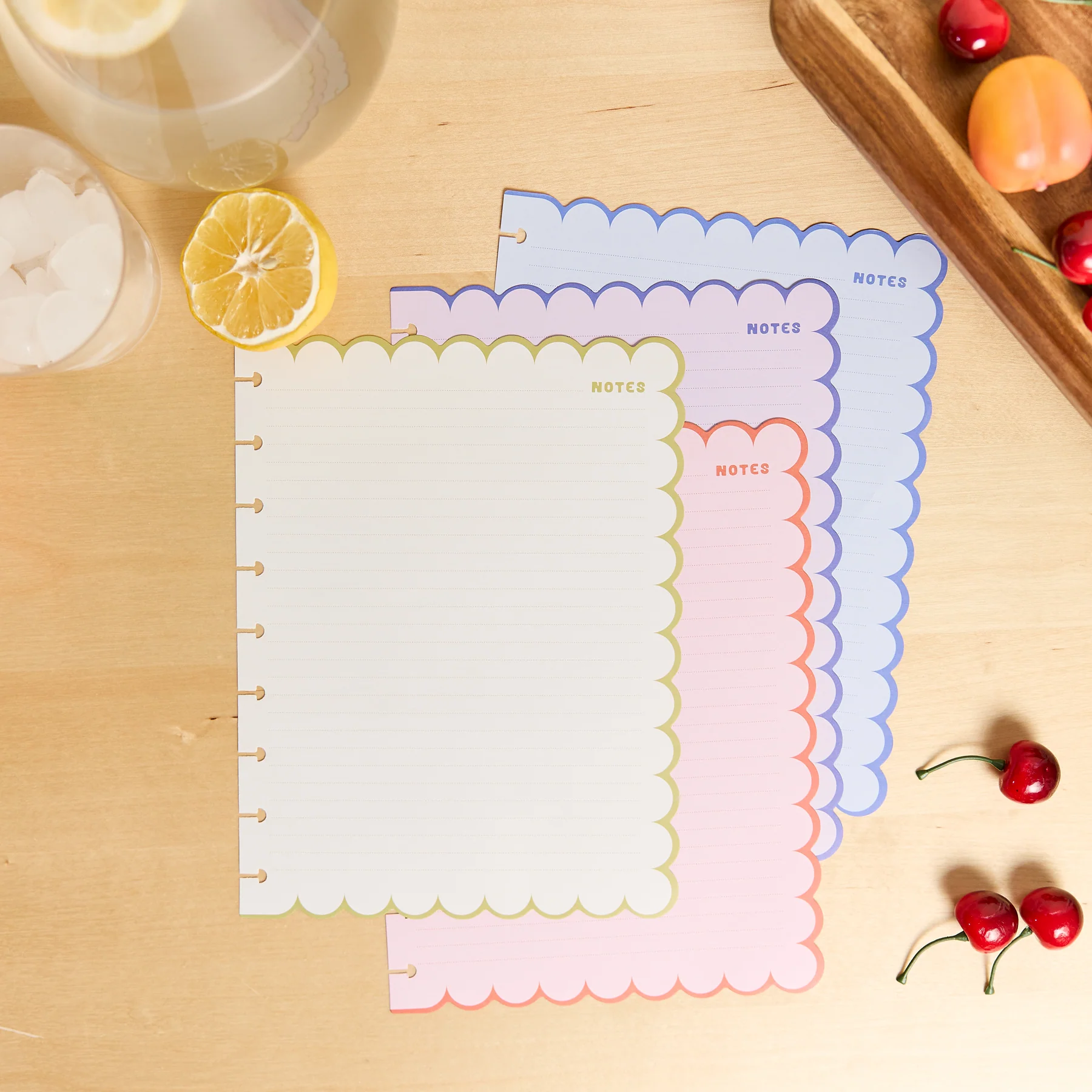 Sunshine Splash - Scalloped Edge Dotted Lined Classic Filler Paper - 40 Sheets - Image 7