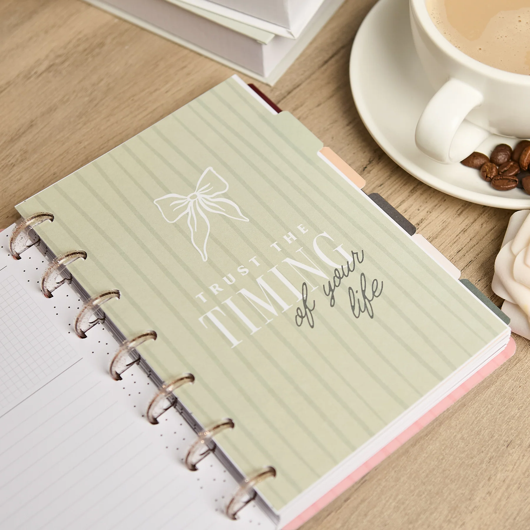 Undated Café Coquette Customizable Planner - Mini Dashboard Layout - 12 Months - Image 2