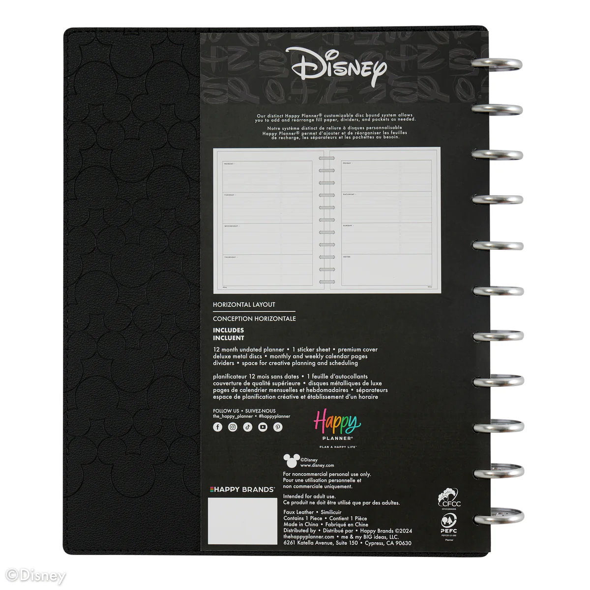 Undated DELUXE Disney Mod Mickey Mouse Customizable Planner - Big Horizontal Layout - 12 Months - Image 13