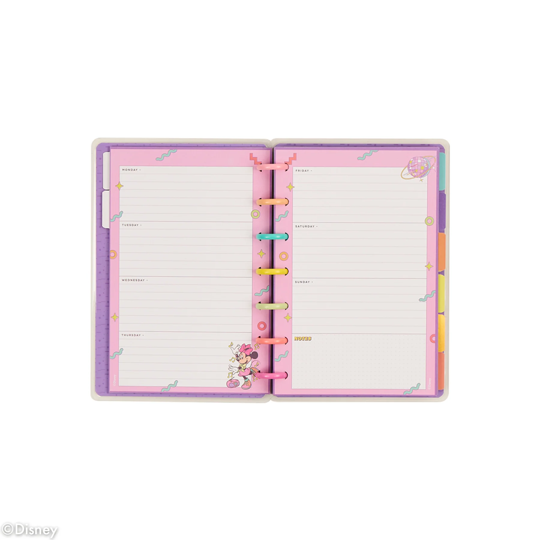 Undated Disney Mickey Mouse & Friends Retro Customizable Planner - Mini Horizontal Layout - 12 Months - Image 14