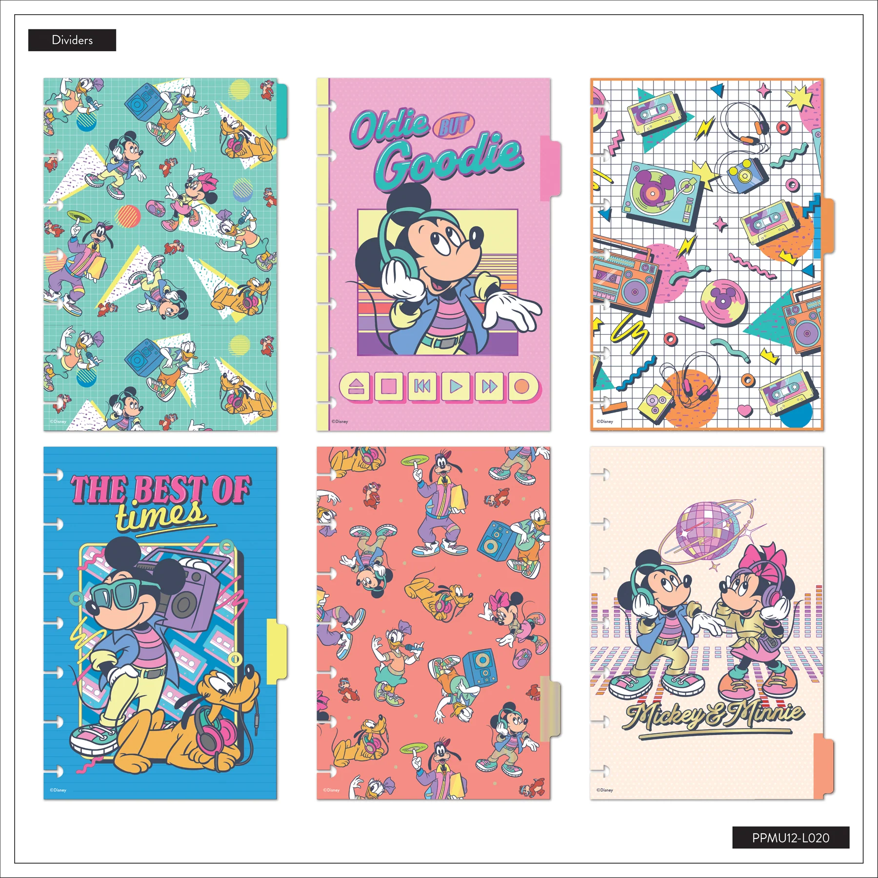 Undated Disney Mickey Mouse & Friends Retro Customizable Planner - Mini Horizontal Layout - 12 Months - Image 15