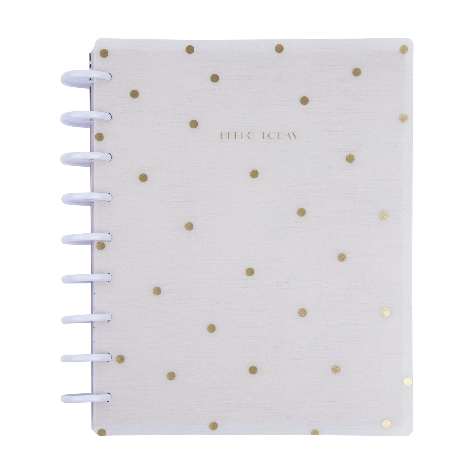 Undated Hello Today Frosted Customizable Planner - Classic Horizontal Layout - 12 Months