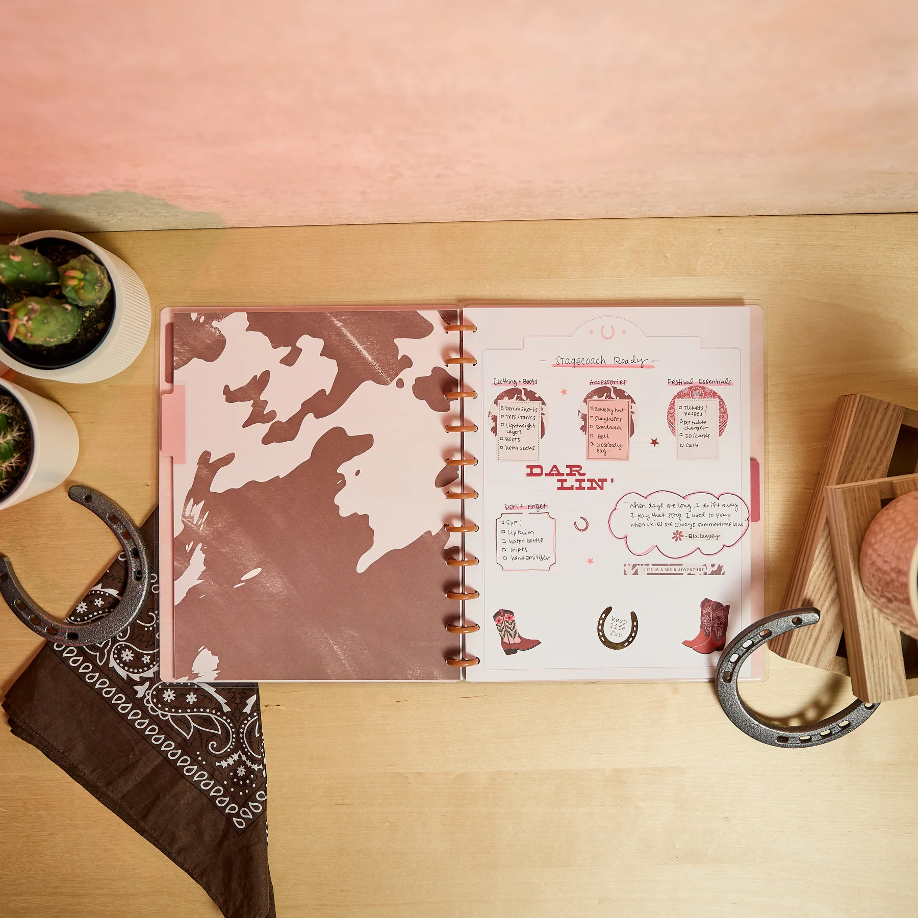 Western Bloom - Dotted Lined Big Notebook - 60 Sheets - Image 4