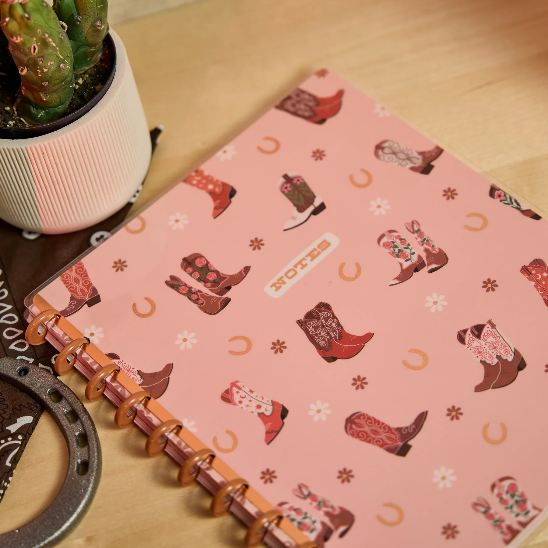 Western Bloom - Dotted Lined Big Notebook - 60 Sheets - Image 6