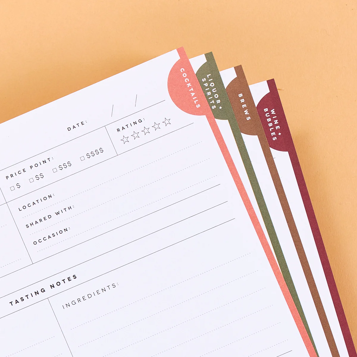 Wine + Spirits - Classic Beverage + Wine Journal - 80 Sheets - Image 2